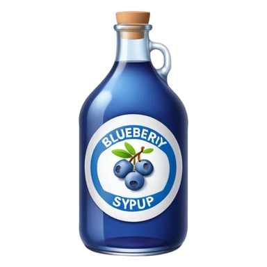 blueberry syrup bottle sticker