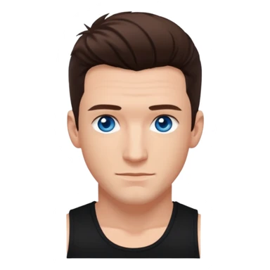 JC Chasez blue eyes, brown hair, black tank top sticker