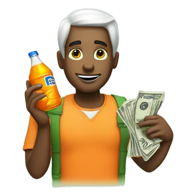  dude with fanta and money sticker