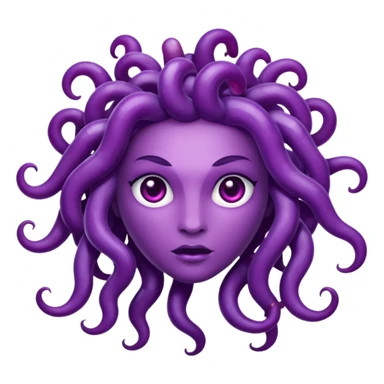 Hazme una medusa con piel de uva morada sticker