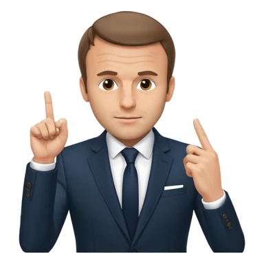 Emmanuel Macron qui fait un 🖕 sticker