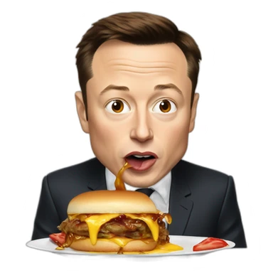 elon musk eating Emmanuel macron sticker