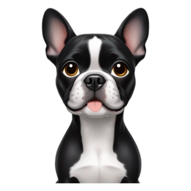 Black Frenchie Boston terrier mix sticker