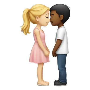 Girl and boy kissing sticker