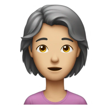 Person’s face waiting in bad mood sticker