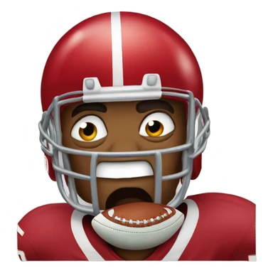 A Tampa bay buccaneer in tears eating a football  sticker