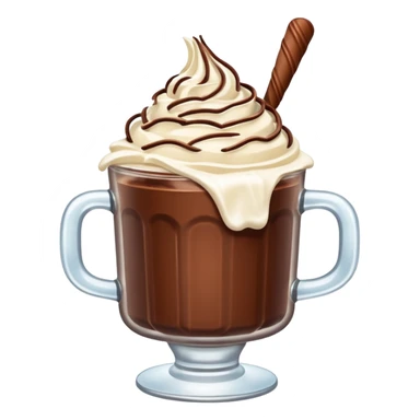 Ice Cacao with whipping cream  sticker