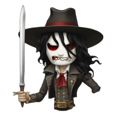 Van helsing killing vampire Michael Jackson with a wooden stake sticker