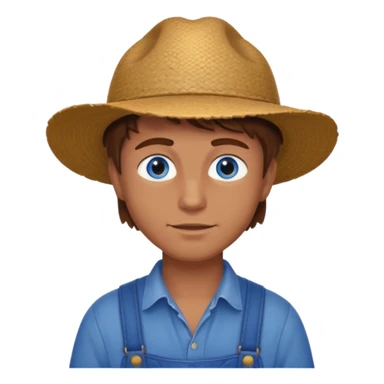 CREATE ME A NICE FARMER BOY BROWN HAIR TANNED SKIN AND BLUE EYES sticker