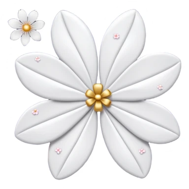 white sakura flower with a bow and galaxy pattern petals sticker