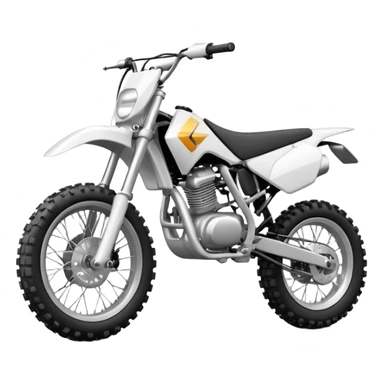 white dirt bike sticker