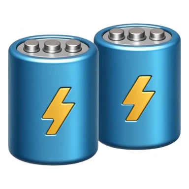 realistic small battery sticker