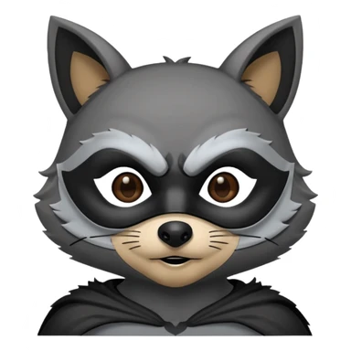 
raccoon in a Batman mask sticker