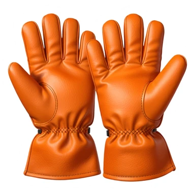 gloves: orange color sticker