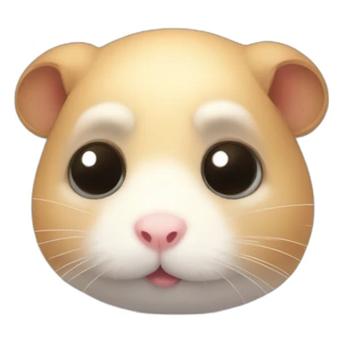 Sad hamster with big eyes  sticker