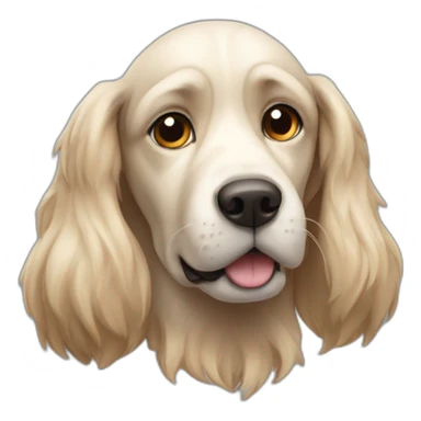 Dog profile looking askance sticker