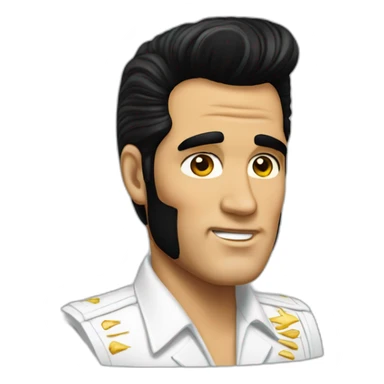 elvis pressley sideburns sticker