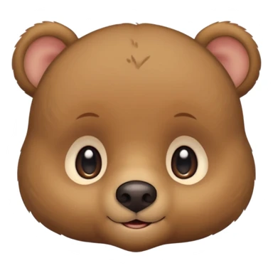 The face of a cute baby bear (thin cheeks, not much hair) sticker