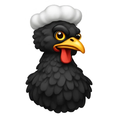 Black fried chicken sticker
