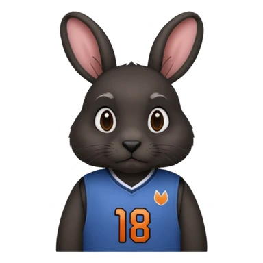 black rabbit with jersey sticker
