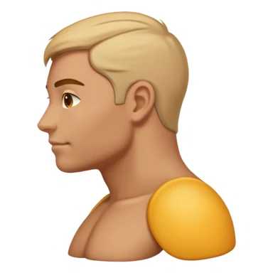 Create a shoulder emoji with all 3 delts visible. Side shoulder view. Arms down and show only shoulder part. Describe shoulder with more details. sticker
