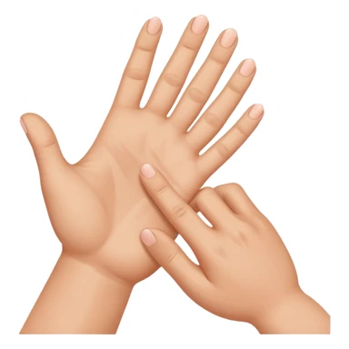 adult hand holding baby hand sticker