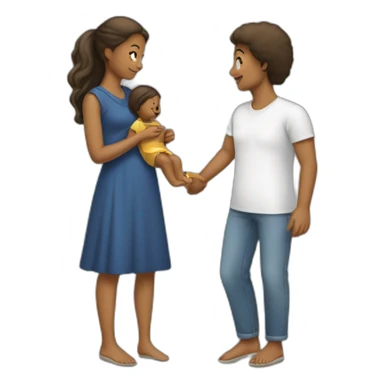 Femme qui porte un enfant sticker