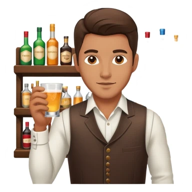 bartender, vest, handsome sticker