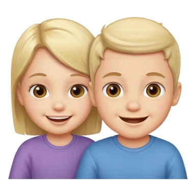 boy and girl babies sticker
