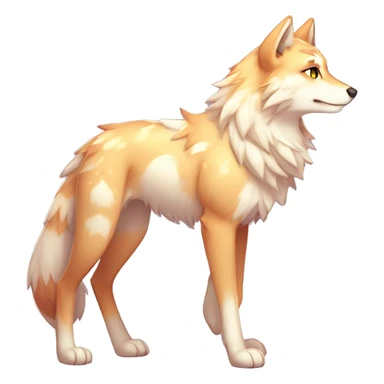 Anthro Colorful Shiny Fionbri-Falvie-sparkle-wolf-sona with shiny markings full body sticker