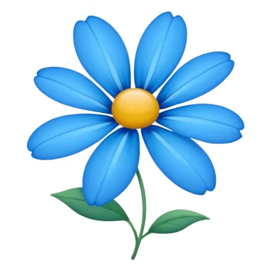 Des emojis fleur bleue sticker