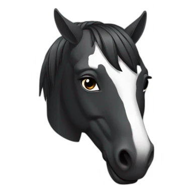 Cheval noir sticker