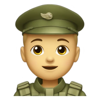 A baby soldier sticker