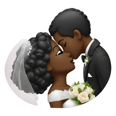 Black Brides kissing sticker