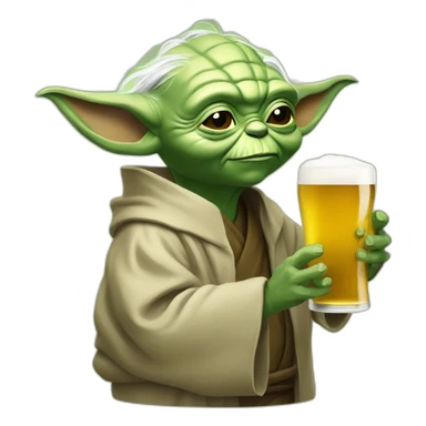 Yoda qui boit une bière sticker