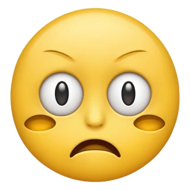 An emoji with one eye half closed of frustration sticker