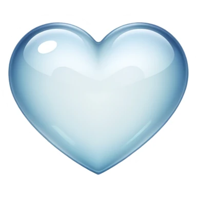Create a heart that is clear and translucent sticker