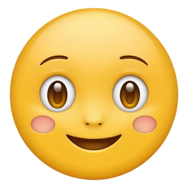 Emoji, yellow round teasing smile sticker