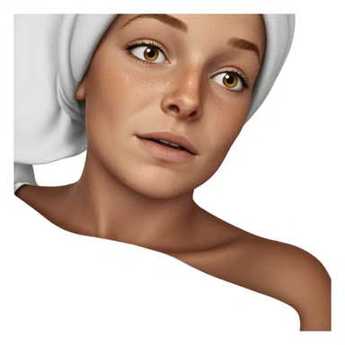 realistic portrait of freckled girl sticker