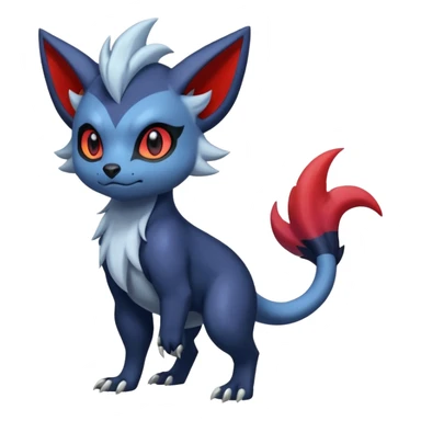 Exotic colorful cool handsome elemental exotic Zorua-Absol-Salandit-fusion (full body) sticker