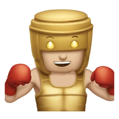 Boxeador con cabezal sticker