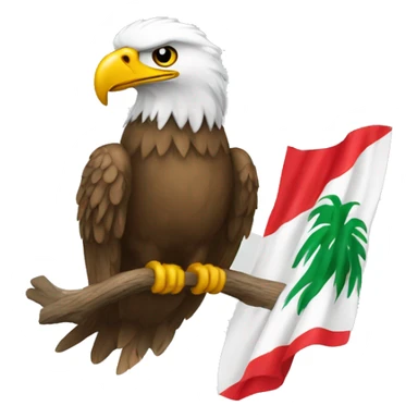 Aigle avec un drapeau de la Tunisie sticker
