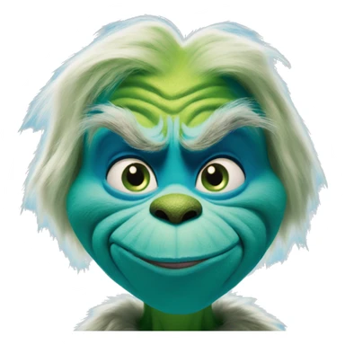 The grinch but blue sticker