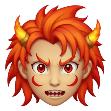 fire hair deamon sticker