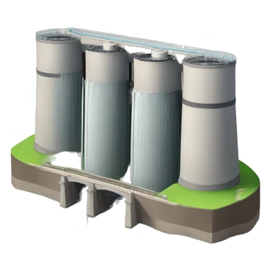 hydroelectric power station sticker