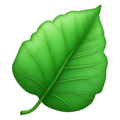 Rolled up green leaf  sticker