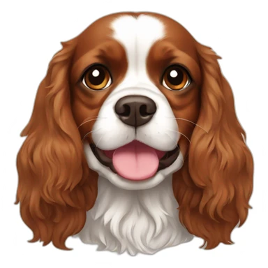Happy brown King Charles spaniel sticker