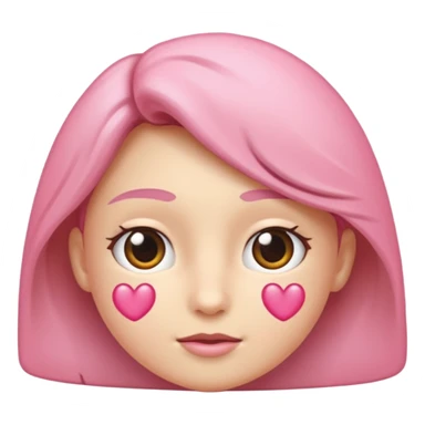 Um coração cor de rosa claro enormee,sem cara e atenção com vários acessórios super fofoss sticker