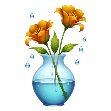 Dying flowers in vase sticker