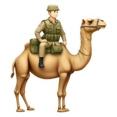 Camel in the army sticker